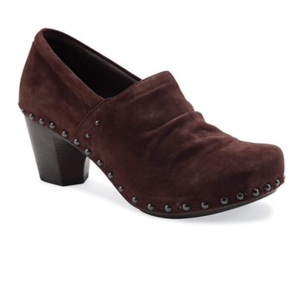 Dansko Nadine Brown Suede Clogs Size 37